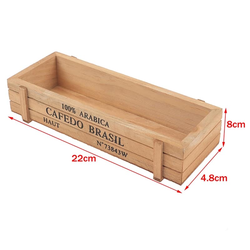 Boîte de jardinière en bois 22.5cm x 9.5cm x 4cm_3