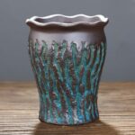 Cache-pot en céramique avec motif fait à la main_11