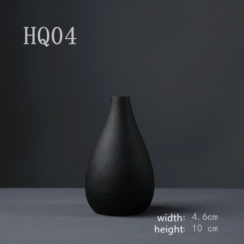 Cache pot design chinois de couleur noir unie 10 cm