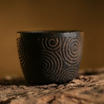 Cache pot en céramique style antique 6cm