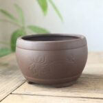 Cache pot en céramique style poterie grossière pour jardin intérieure_8