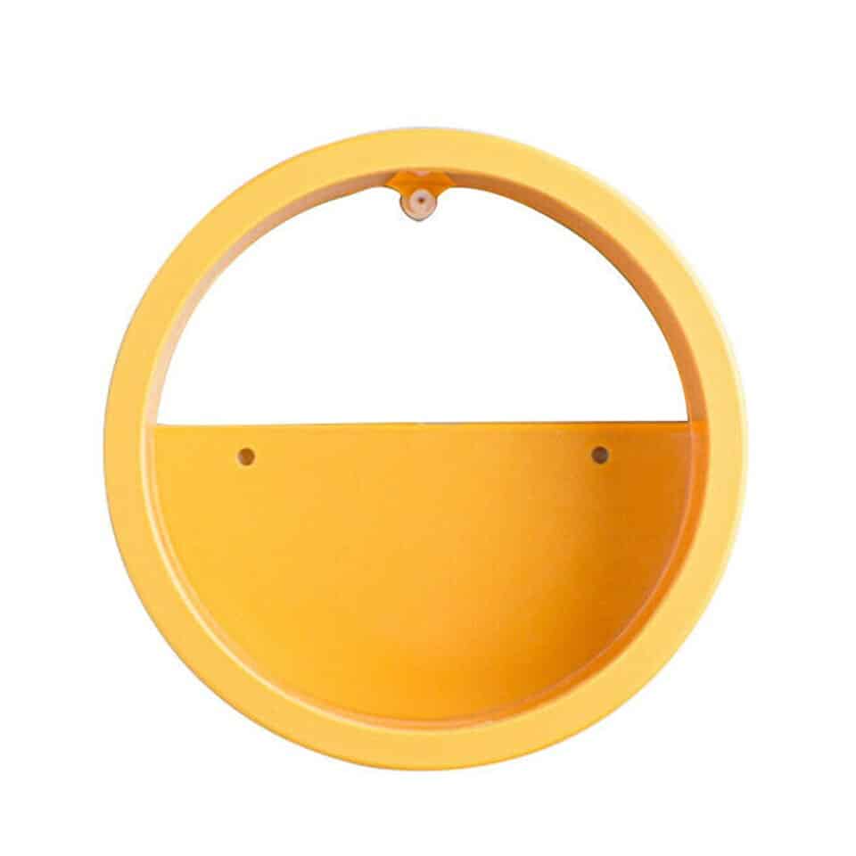 Cache pot mural de forme circulaire avec tube lumineux Jaune Moyen