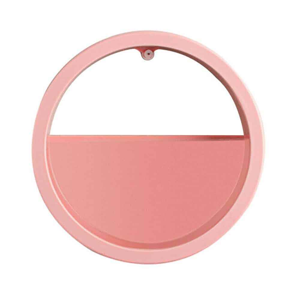 Cache pot mural de forme circulaire avec tube lumineux Rose Moyen