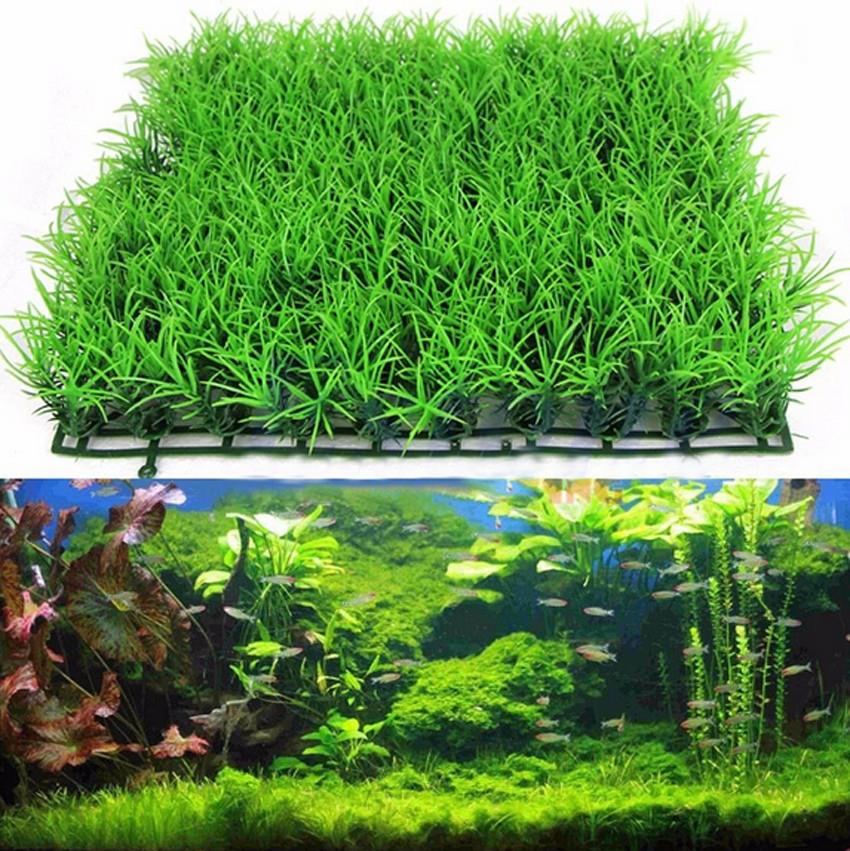 Ornements écologiques en forme de plante artificielle pour aquarium_1