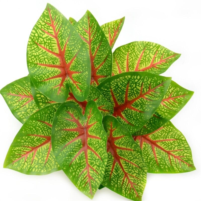Plante à feuilles tropicales artificielle en plastique pour balcon_2