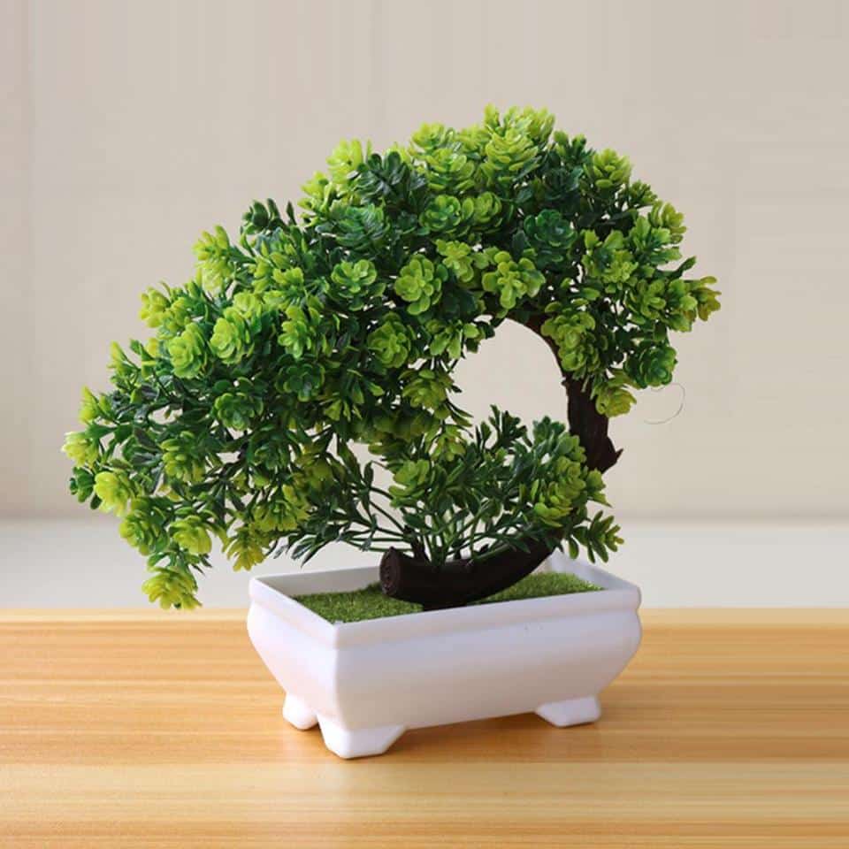 Plante artificielle bonsaï en pot pour la décoration de salon_2