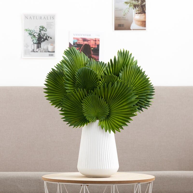 Plante pour balcon à feuilles de palmier tropicale artificielle_4