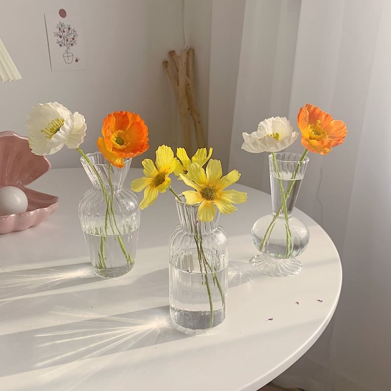 Transparent Glass Vases for Plant Bottle Flower Pot Nordic Creative Hydroponic Terrarium Arrangement Container Flower Table Vase_2